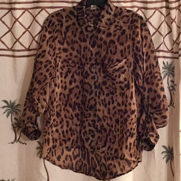 LOLITA leopard print sheer blouse. Size S - Picture 1 of 5